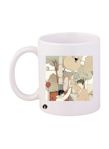 Printed Mug White/Red/Grey Standard Size