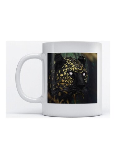 Mug Leopard for Coffee and Tea White