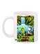 Snoopy Printed Coffee Mug White/Green/Blue 11ounce