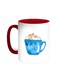 Cup Of Coffee In A Foam Printed Mug Red/White 11ounce