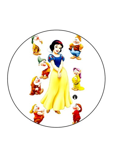 Cartoon Printed Fridge Magnet Multicolour 5.5 x 5.5cm