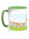 Happy Eid Printed Coffee Mug Green/White/Blue 11ounce