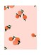 Fruits Themed Decorative Metallic Plate Pink/Orange/Green 20x15cm
