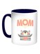 Mom Printed Coffee Mug Blue/White/Grey