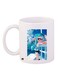 Cartoon Printed Coffee Mug White/Blue/Beige 11ounce