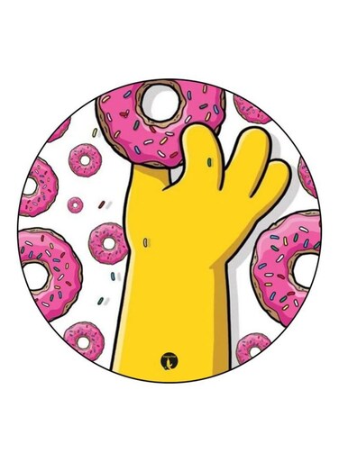 Simpsons Printed Fridge Magnet Yellow/k/White