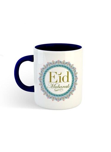 Eid Mubarak Printed Mug White/Navy