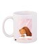 Bear Printed Ceramic Coffee Mug White/Pink/Brown 11ounce