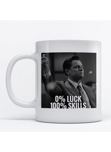 The Wolf Of Wall Street Printed Mug White/Black/Grey