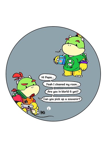 The Video Game Super Mario Printed Fridge Magnet Round Multicolour