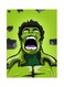Hulk Themed Metallic Plate Green/Black/White 20x15cm