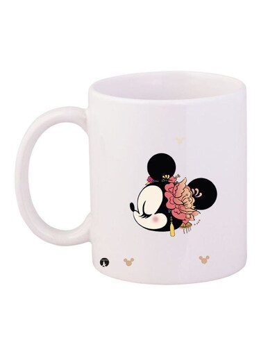 Minnie Mouse Printed Coffee Mug White/Black/Pink 11ounce
