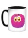 Monster Printed Coffee Mug Black/White/Pink