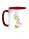 Flowers Printed Coffee Mug Red/White/Pink 11ounce