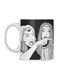 Printed Ceramic Mug White/Black/Grey