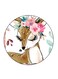 Flower Printed Fridge Magnet Multicolour 5.5 x 5.5cm