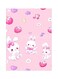 Cartoon Themed Metallic Plate Pink/Purple/White 20x15cm