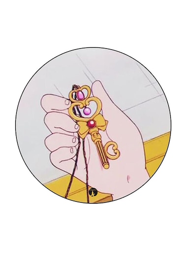Anime Sailor Moon Printed Fridge Magnet Round Multicolour