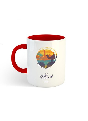 Eid Mubarak Printed Mug White/Red