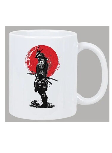 Ceramic Samurai Warrior Coffee Mug - Insulated Reusable Handcrafted Cup, Traditional Japanese Design - Ideal Multipurpose Gift for Men &amp; Women