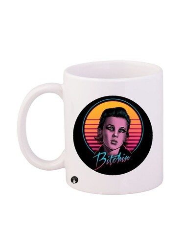 Stranger Things Printed Mug White/Black/Pink