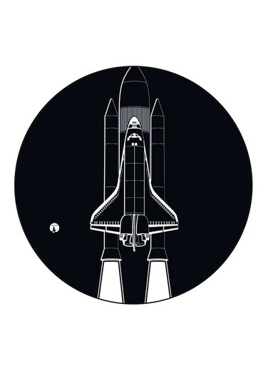 A Rocket Printed Fridge Magnet Multicolour