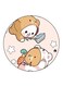 Bears Printed Fridge Magnet Multicolour