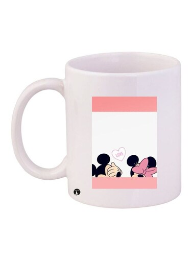 Mickey Mouse Printed Coffee Mug White/Black/Pink