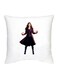 Wonder Woman Printed Decorative Cushion White/Red/Black 16x16inch