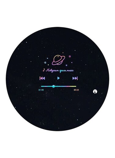 Music Printed Fridge Magnet Black/Purple/Blue