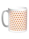 Stars Decoration Printed Coffee Mug White/Orange 11ounce