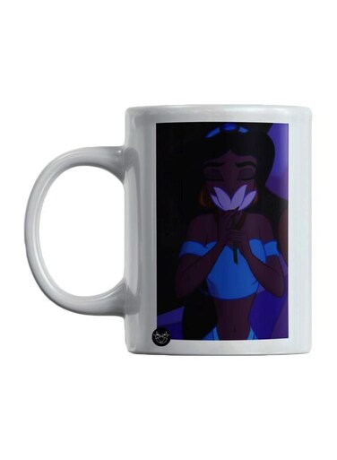 Disney Princess Jasmine Printed Mug White/Blue/Black