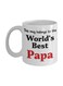 World's Best Papa Printed Coffee Mug White/Black/Red 11x11x8cm