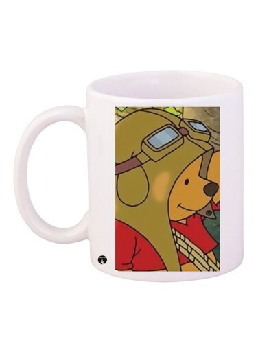 Winnie-The-Pooh Printed Coffee Mug White/Yellow/Red 11ounce