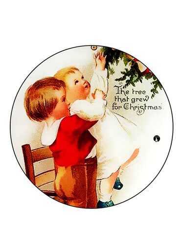 Vintage Art Printed Fridge Magnet Multicolour
