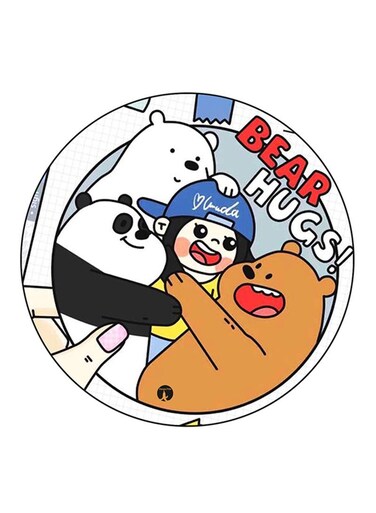 We Bare Bears Printed Fridge Magnet Multicolour
