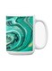 Premium Printed Ceramic Coffee Mug White/Green 350ml