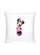 Minnie Mouse Printed Decorative Cushion White/Pink/Black 16x16inch