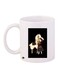 Cartoon Printed Coffee Mug White/Black/Beige 11ounce