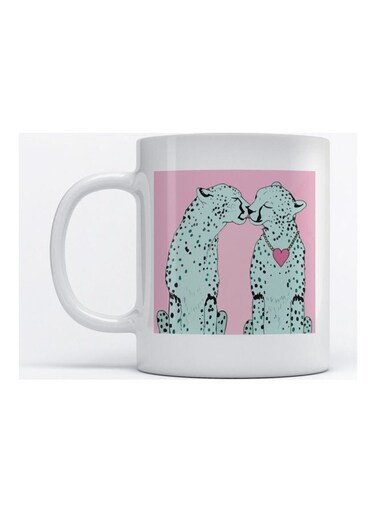 Mug Leopard for Coffee and Tea White