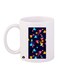 Triangle Printed Mug White/Blue/Pink