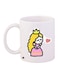 Queen Printed Coffee Mug White/Pink/Yellow 11ounce