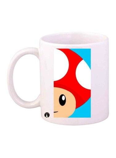 Super Mario Printed Mug White/Blue/Red