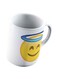 Smiling Face with Halo Emoji Emoji Coffee Mug White