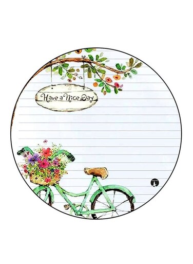 Bike Printed Fridge Magnet Round Multicolour
