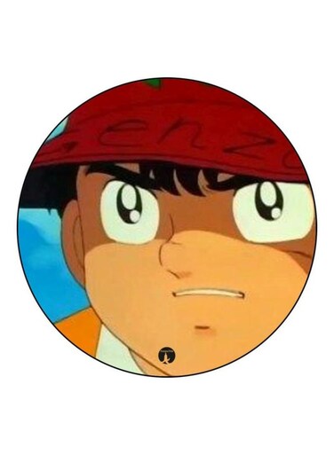 Anime Captain Majid Theme Printed Fridge Magnet Brown/Red/Blue