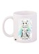 Cartoon Girl Printed Coffee Mug White/Blue/Grey