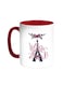 Romantic Printed Coffee Mug Red/White 11ounce
