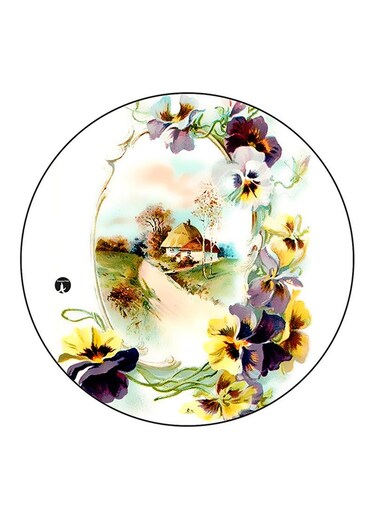 Vintage Art Printed Fridge Magnet Multicolour