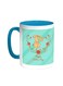 Happy Mother's Day Printed Coffee Mug Turquoise/White 11ounce